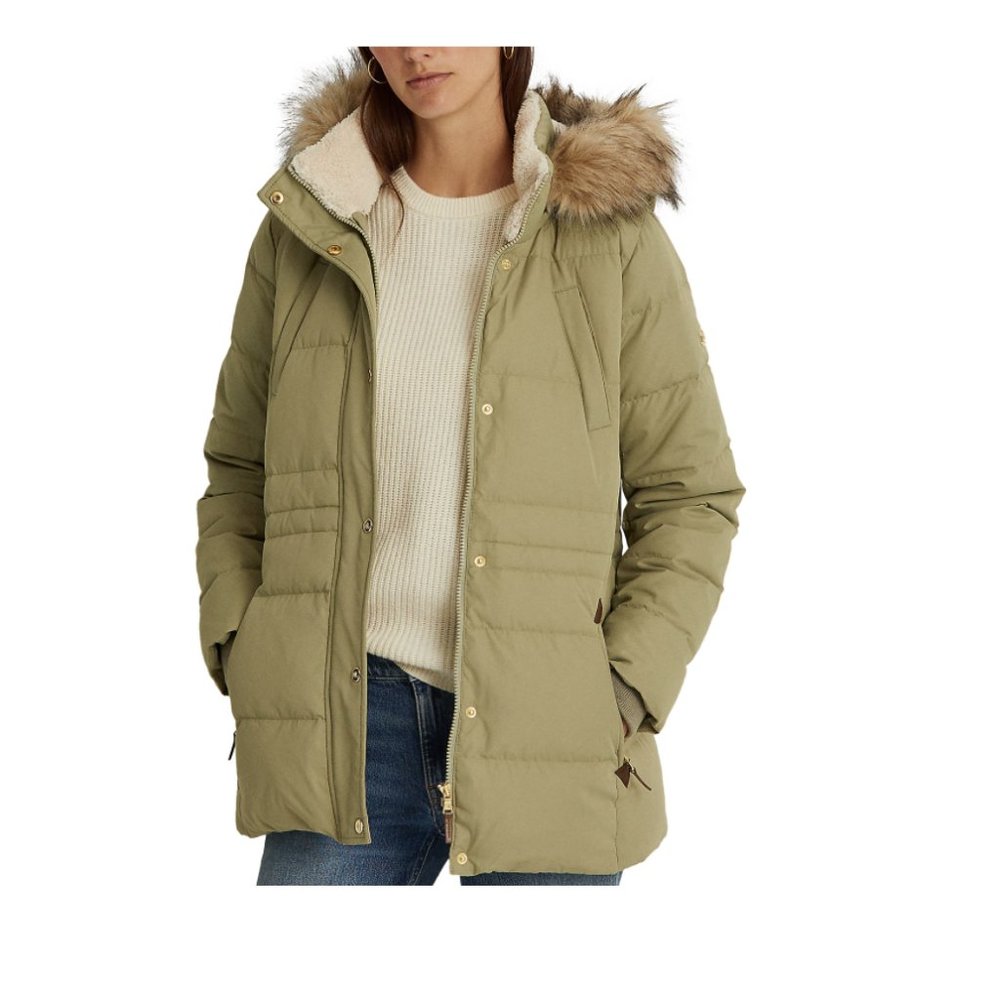 Ralph Lauren | Down Coat in Sage Green